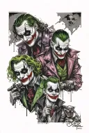 joker and harley quinn tattoo design idea