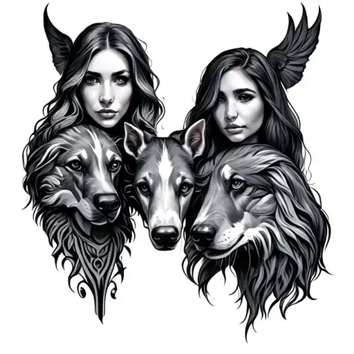 Family Protector tattoo design idea