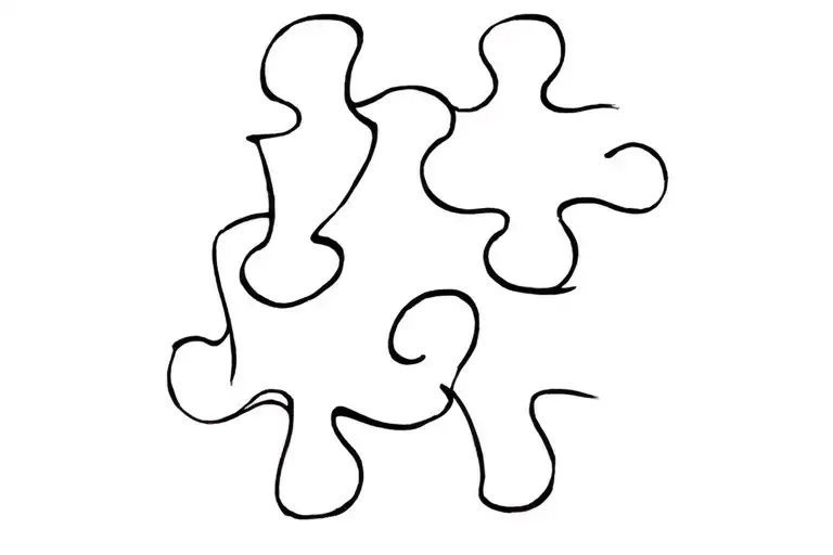 Autism Awareness puzzles tattoo design idea