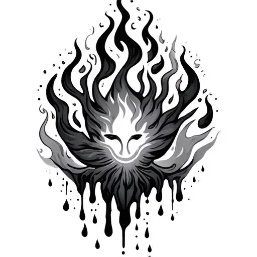 Fire And Rain tattoo design idea