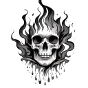 Fire And Rain tattoo design idea