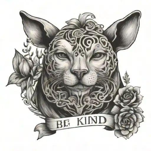 be kind, yourself, others, animals, earth tattoo design idea