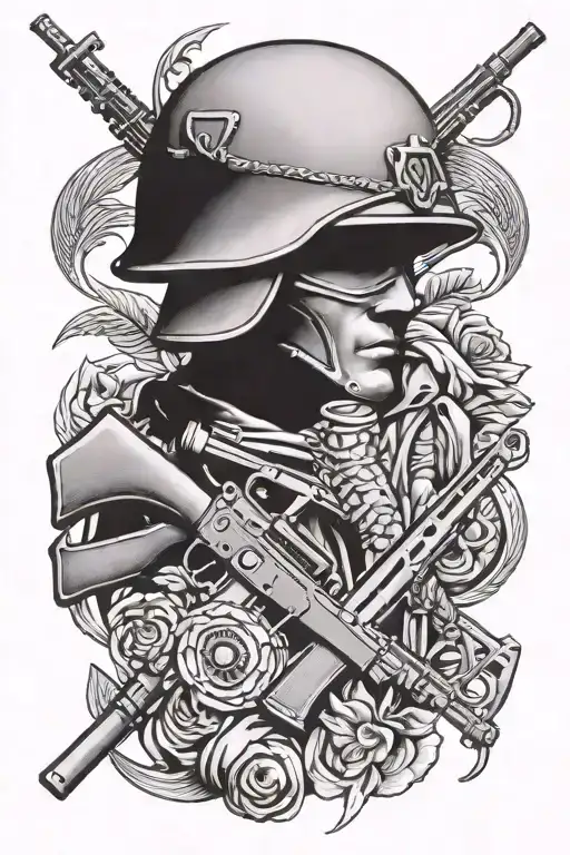 army infantry tattoo design idea