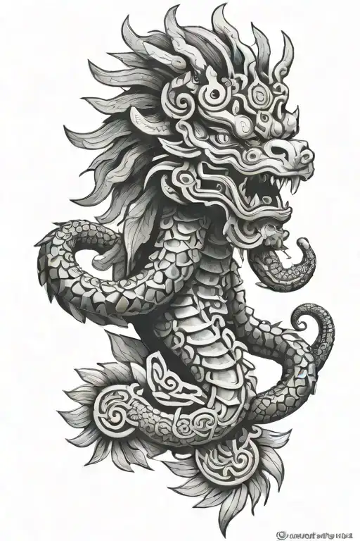 aztec god quetzalcoatl tattoo design idea