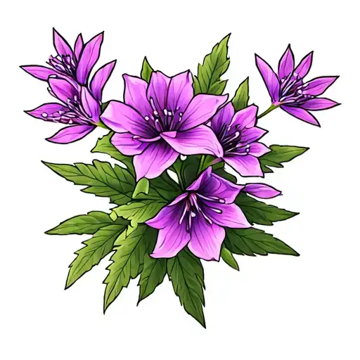 Fireweed flower tattoo design idea
