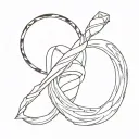 a phrase of loyalty and a figure of unity tattoo design idea