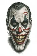 joker face tattoo design idea