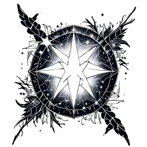 diamond 7 star constellation ultimate tattoo design idea