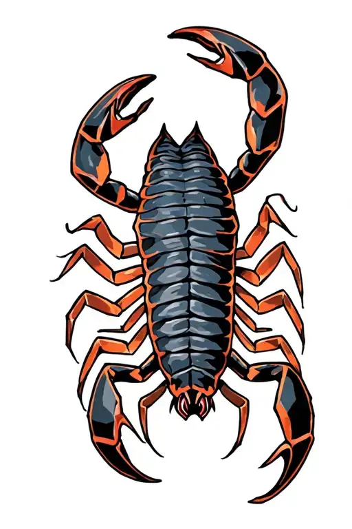 scorpion in the style of Mortal Kombat tattoo design idea