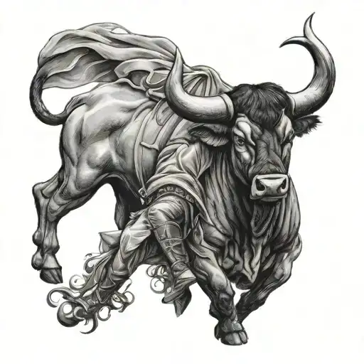 Bull And Matador tattoo design idea