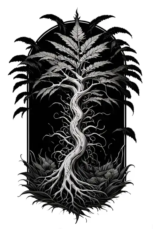 growth after darkness tattoo design idea