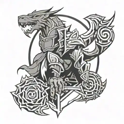 Dota 2 Minimalism tattoo design idea