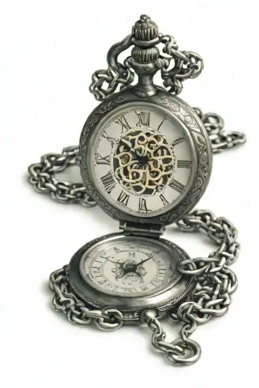 coroa do Rei Arthur; Excalibur; intertwined chains;vintage pocket watch; elegant cursive tattoo 03/09/2019;infinity symb tattoo design idea