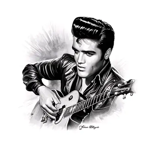 Elvis Presley tattoo design idea