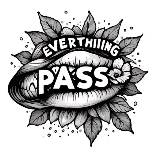 Everything Passes tattoo design idea