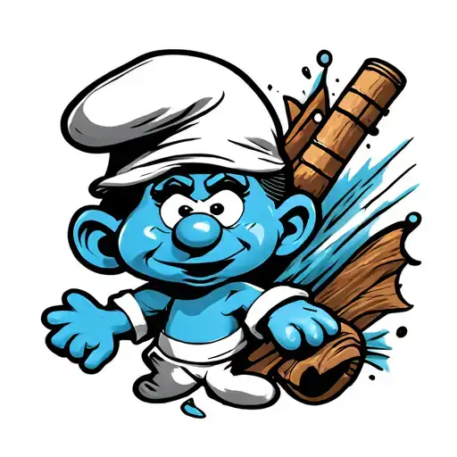 Smurf tattoo design idea