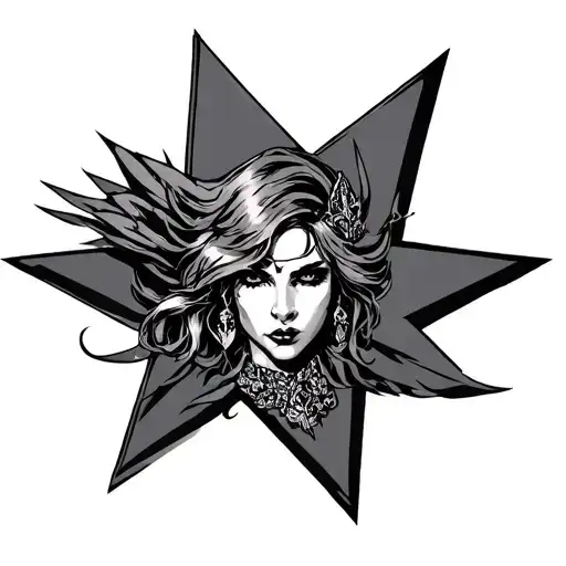 the joestar birthmark star with killer queen in the star tattoo design idea