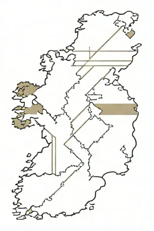 Ireland and england flag tattoo design idea