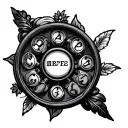 Russian Roulette tattoo design idea