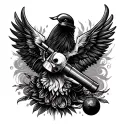 Russian Roulette tattoo design idea