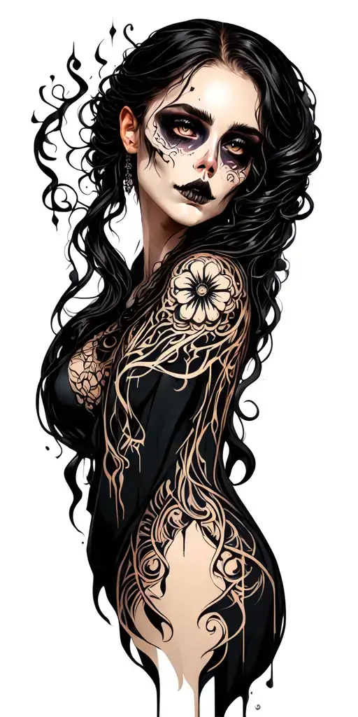 electric lines tattoo design idea