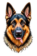 German Shepherd dog tattoo design idea