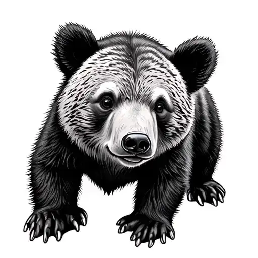 Bear Cub tattoo design idea