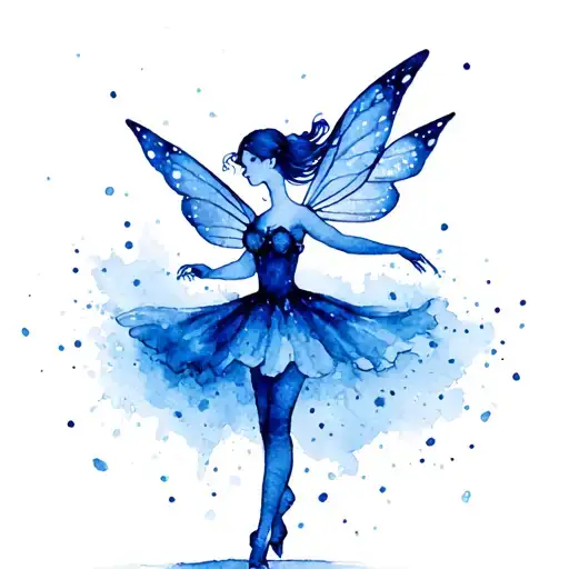 dancing fairy tattoo design idea