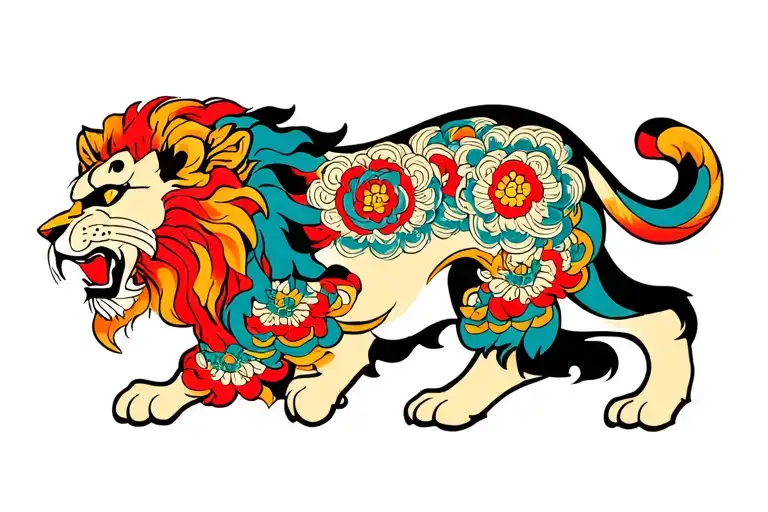 LION ASTRO tattoo design idea