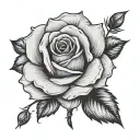 Rose Semicolon tattoo design idea
