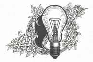 I am the light bulb tattoo design idea