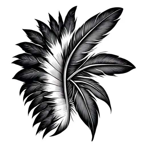 American Indian Feather tattoo design idea