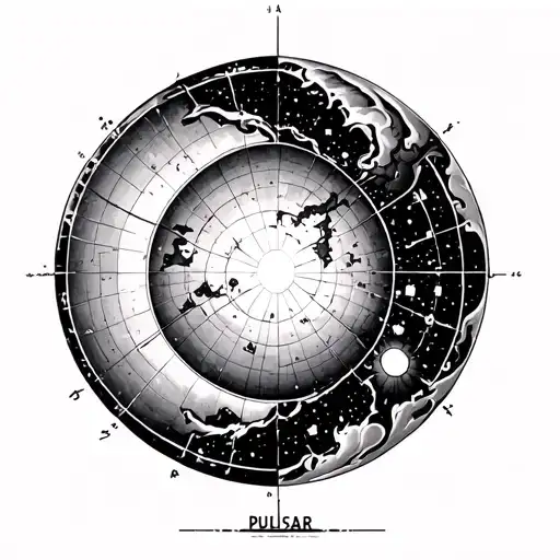 Pulsar Map tattoo design idea