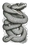 rattle snake tattoo design idea