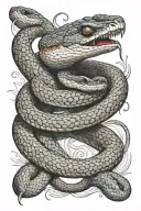rattle snake tattoo design idea