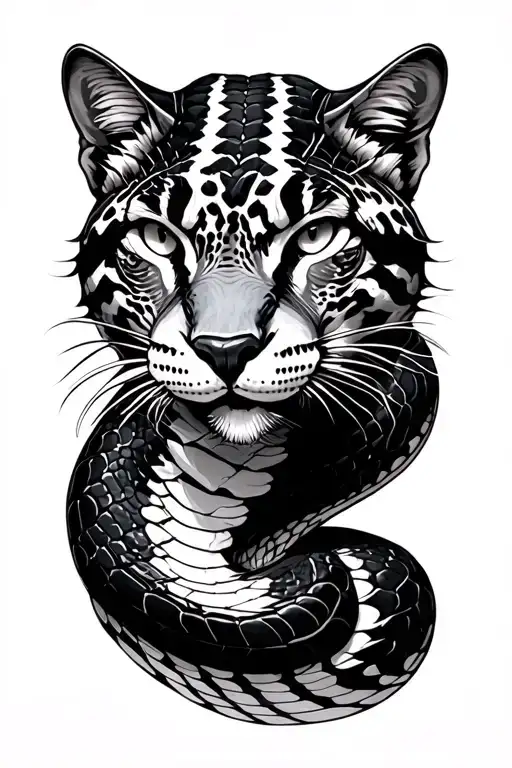 king cobra mako bobcat tattoo design idea