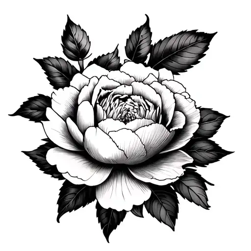 Japanese peonies traditional style tattoo tattoo design idea