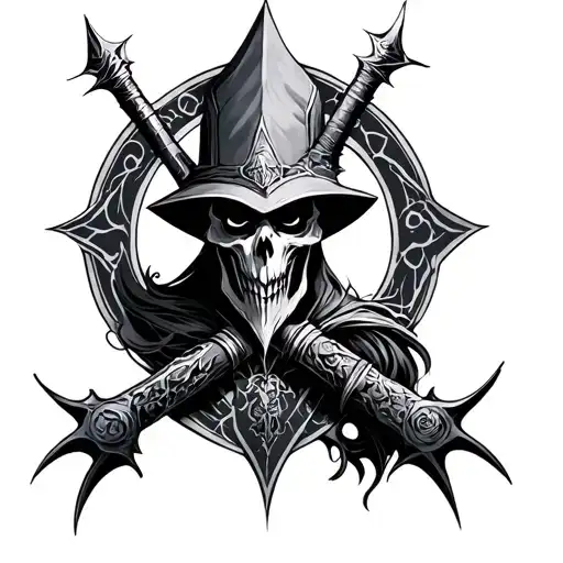 Warlock tattoo design idea