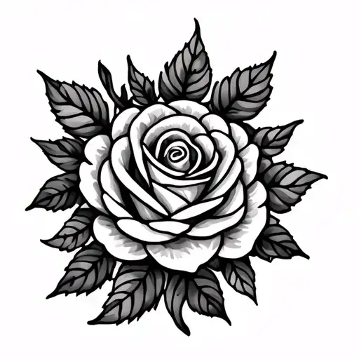 Stained Glass, tudor rose, music note tattoo design idea