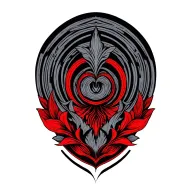 blackout shapes and bands for shoulder colour accents tattoo design idea