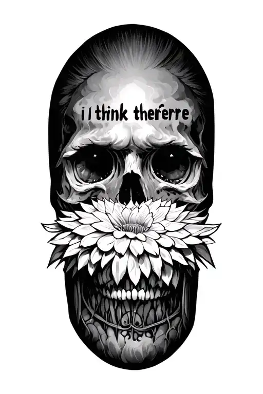 I think therefore I am tattoo design idea