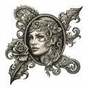 tooled leather half sleeve tattoo design idea