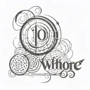 10's whore tattoo design idea