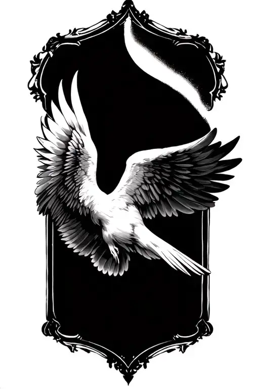 wings spread wide tattoo design idea