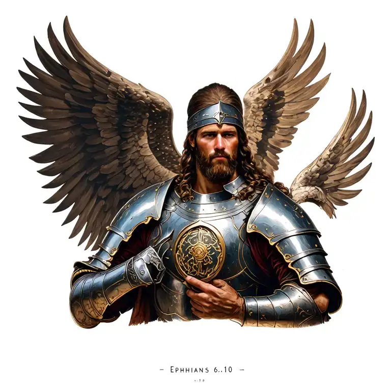 full armor of God Ephesians 6:10 17 tattoo design idea