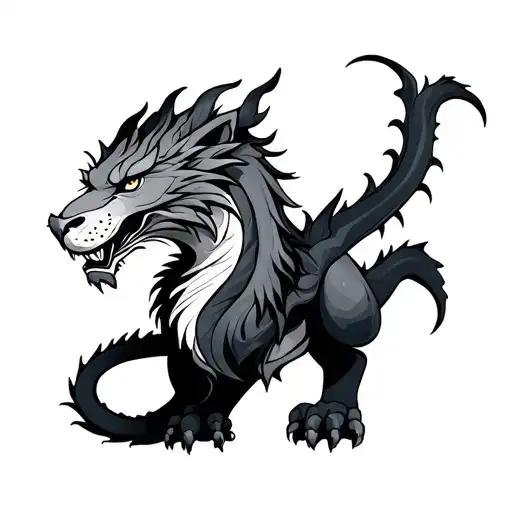 leo dragon tattoo design idea