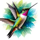 hummingbird tattoo design idea