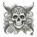 memento mori tattoo design idea