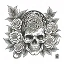 memento mori tattoo design idea