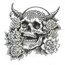 memento mori tattoo design idea